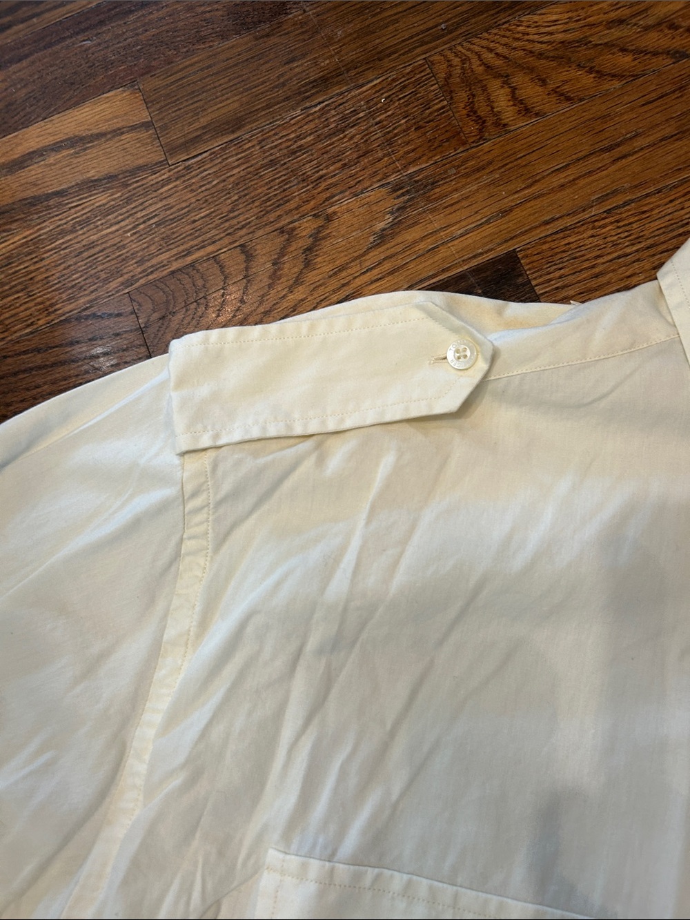 Tommy Hilfiger Men’s Off-White Long-Sleeve Button-Up Shirt - Picture 8 of 10